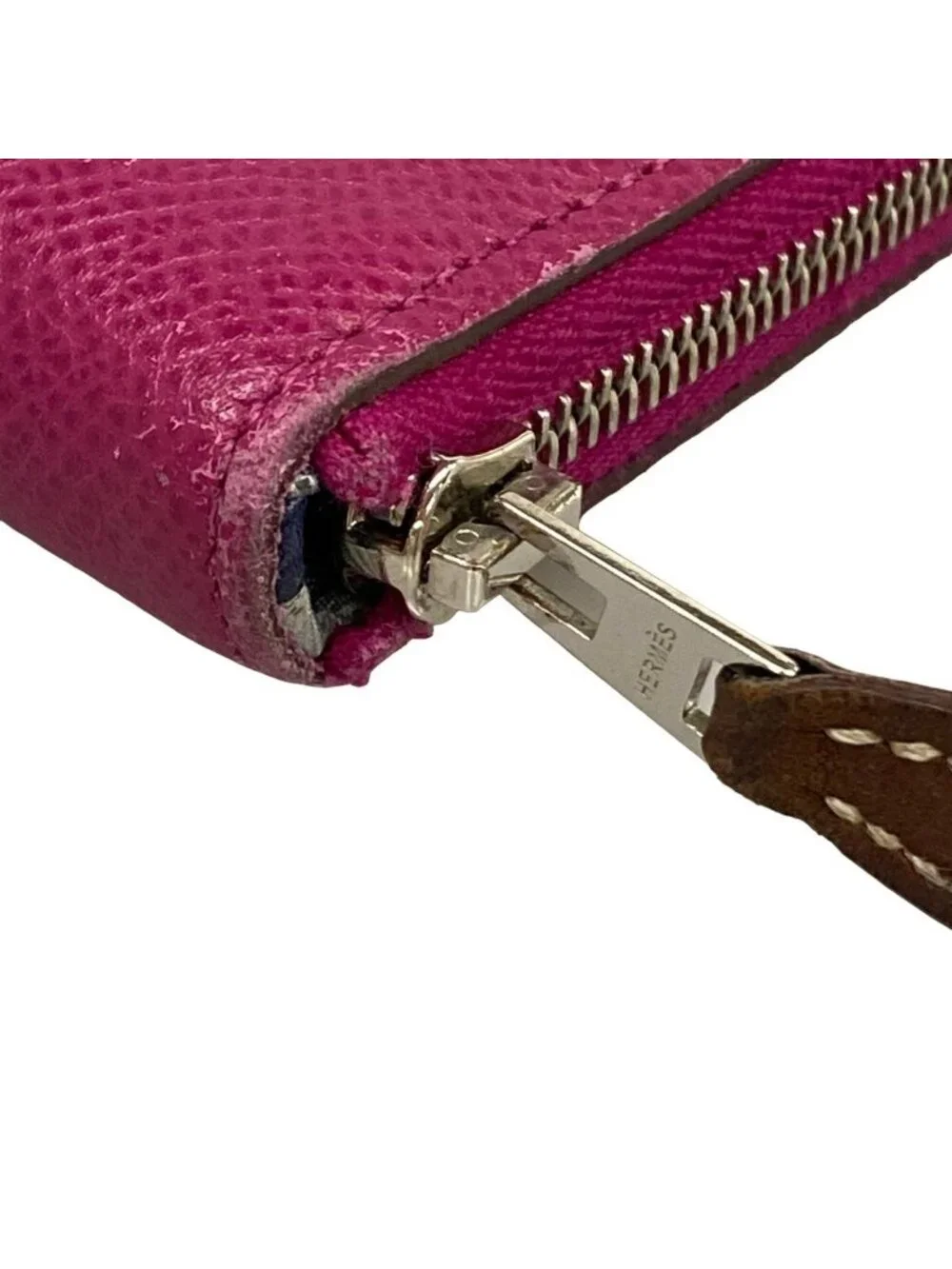 Hermes Wallet Azap Long Silk'In Purple